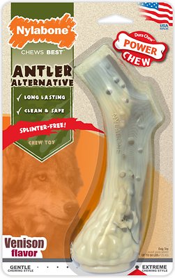 Nylabone DuraChew Antler Alternative Venison Flavored Dog Chew Toy, Giant