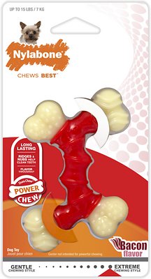 Nylabone DuraChew Double Bone Bacon Flavored Dog Chew Toy, X-Small