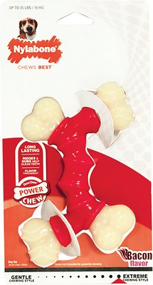 Nylabone DuraChew Double Bone Bacon Flavored Dog Chew Toy, Medium