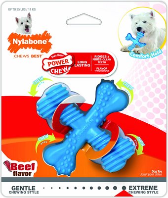 Nylabone DuraChew X Bone Beef Flavored Dog Chew Toy, Regular