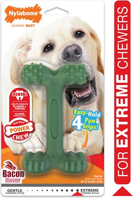 Nylabone Power Chew Easy-Hold Bacon Flavor Dog Dental Chew Toy