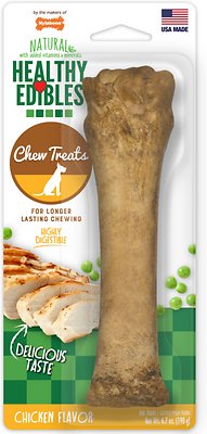 Nylabone Healthy Edibles Longer Lasting Chicken Flavor Dog Bone Treat, X-Large