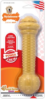 Nylabone DuraChew Barbell Peanut Butter Flavored Dog Chew Toy, Large/X-Large