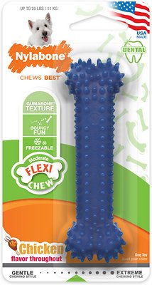 Nylabone Dental Chew Bone Chicken Flavored Dog Chew Toy, Small