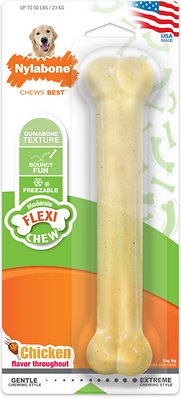 Nylabone FlexiChew Chicken Flavored Dog Chew Toy, Large