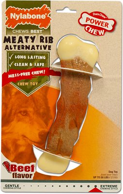 Nylabone DuraChew Meaty Rib Bone Alternative Beef Flavored Dog Chew Toy, Giant