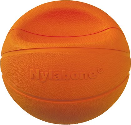 Nylabone Power Play Basketball B-Ball Gripz Dog Toy, Medium