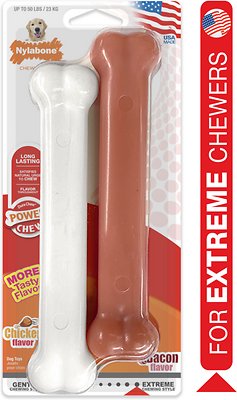 Nylabone DuraChew Twin Pack Bacon &amp; Chicken Flavored Dog Chew Toy , Large