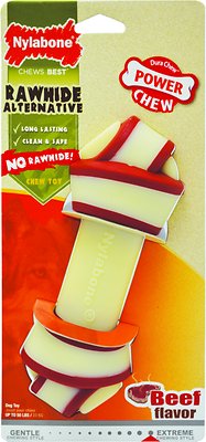 Nylabone DuraChew Rawhide Alternative Beef Flavored Knot Dog Chew Toy, Large