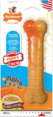 Nylabone Puppy Power Puppy Beef Broth &amp; Vegetables Flavor Dog Chew Toy