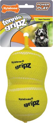 Nylabone Power Play Tennis Ball Gripz Dog Toy, Large, 2 count