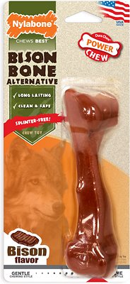 Nylabone Dura Chew Power Chew Bison Bone Alternative Bison Flavor Chew Dog Toy