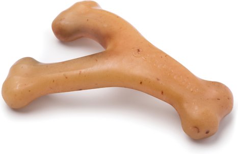 Benebone Rotisserie Chicken Flavor Wishbone Tough Dog Chew Toy, Small