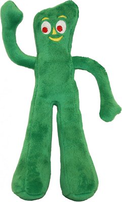 Multipet Gumby Squeaky Plush Dog Toy, Gumby, Plush