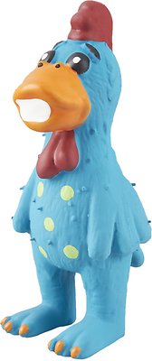 Multipet Latex Polka Dot Globken Chicken Squeaky Dog Toy, Color Varies, Mini
