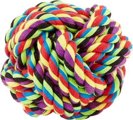 Multipet Nuts for Knots Ball Dog Toy, Color Varies, Small