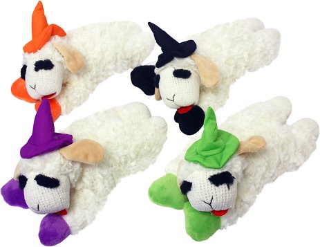 Multipet Halloween Lamb Chop Witch Plush Dog Toy, Color Varies, Regular