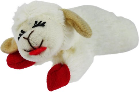 Multipet Lamb Chop Plush Cat Toy with Catnip