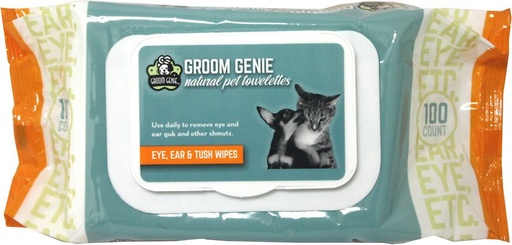 Multipet Groom Genie Eye, Ear &amp; Tush Dog Wipes, 100 count