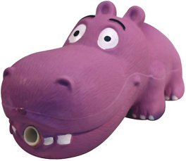 Multipet Latex Hippo Squeaky Dog Toy, Color Varies