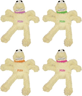 Multipet Flea &amp; Tick Squeaky Plush Dog Toy, Large Flea