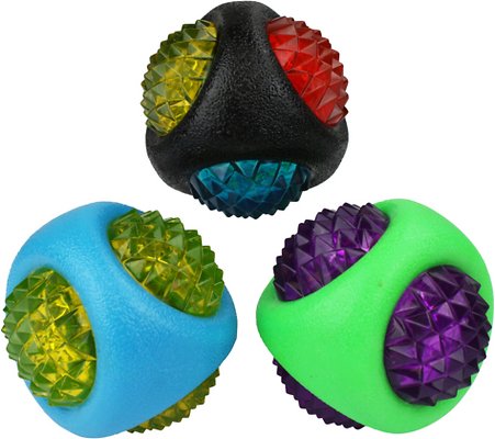 Multipet Doglucent TPR Dental Diamond Ball Dog Toy