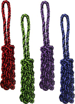 Multipet Nuts For Knots Rope Tug &amp; Braided Stick Dog Toy, Color Varies, 1 count