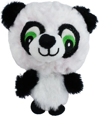 Multipet Knobby Noggins Squeaky Plush Dog Toy, Panda