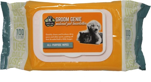 Multipet Groom Genie All-Purpose Dog Wipes, 100 count, bundle of 3