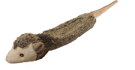 Multipet Bouncy Burrow Buddies Squeaky Stuffing-Free Plush Dog Toy, Possum