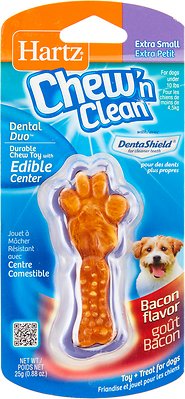 Hartz Tiny Dog Dental Duo Rawhide-Free Dental Dog Treat, Color Varies