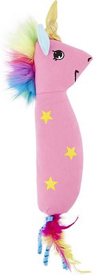 Hartz Cattraction Silver Vine and Catnip Magic Unicorn Kicker Plush Cat Toy, Color Varies