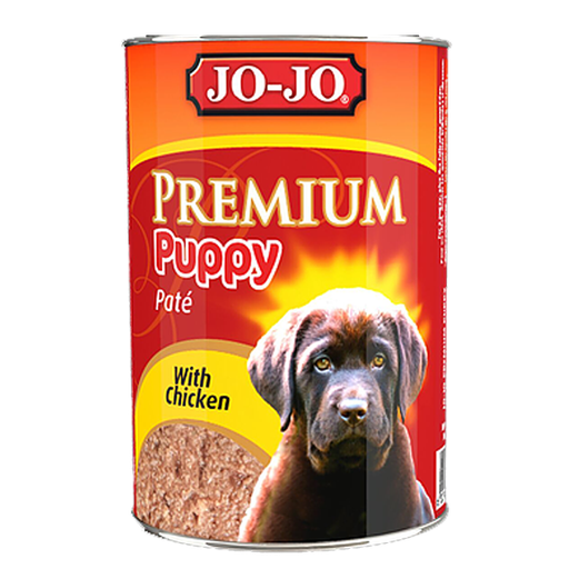 Jojo premium puppy canned dog food with chicken 400g