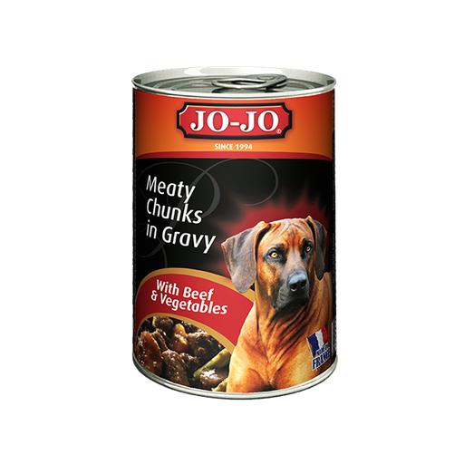 Jojo premium beef and vegetables canned dog food 400g