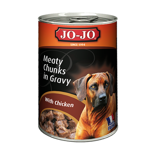 Jojo premium canned dog food with chicken 400g