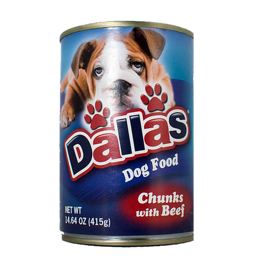 Dallas canned dog food chunks in beef 415g