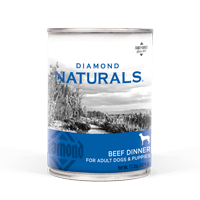 diamond naturals beef dinner for adult dogs &amp; puppies 375g