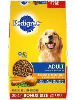 PEDIGREE Adult Roasted Chicken, Rice &amp; Vegetable Flavor Dry Dog Food 15kg