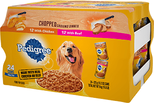 PEDIGREE TRADITIONAL GROUND DINNER With Chicken and With Beef 24ct Wet Dog Food 9kg