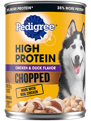 PEDIGREE HIGH PROTEIN 12can Adult Chopped Chicken &amp; Duck Flavor Wet Dog Food 375g