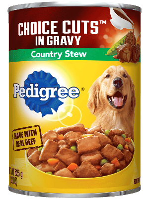 PEDIGREE CHOICE CUTS in Gravy Country Stew case of 12 Wet Dog Food 375g