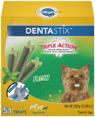 PEDIGREE DENTASTIX 51 Treats Fresh Toy/Small Dog Treats 359g