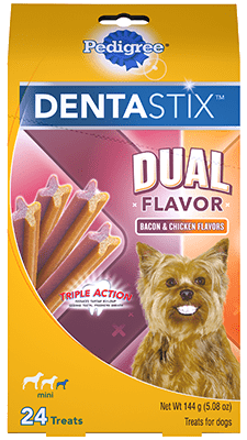 PEDIGREE DENTASTIX 24 Treat Dual Flavors Mini Dog Treats 144g