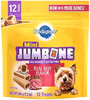 PEDIGREE JUMBONE Real Beef Flavor Mini Dog Treats 204g