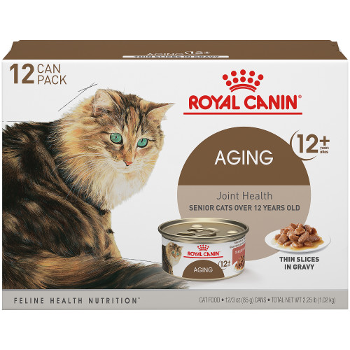 Royal Canin Aging 12+ Thin Slices in Gravy Canned Cat Food 12Can 1.04kg