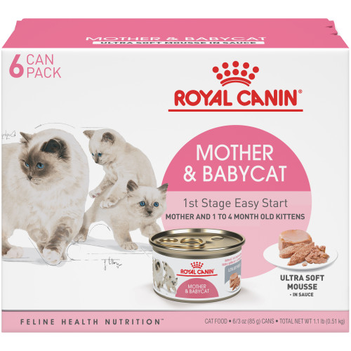 Royal Canin Mother &amp; Babycat Ultra-Soft Mousse in Sauce Wet Cat Food case of 24 0.51kg