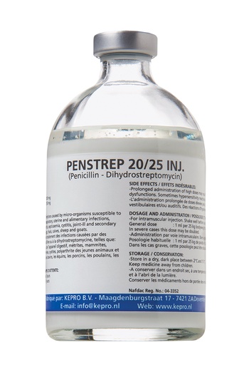 KEPRO PENSTREP 20/25 MULTIDOSE INJECTION VIAL 100ml