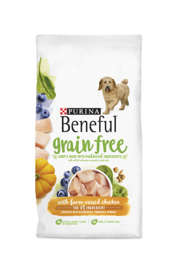 PURINA Beneful Grain Free with Farm-Raised Chicken Dry Dog Food 10.4kg