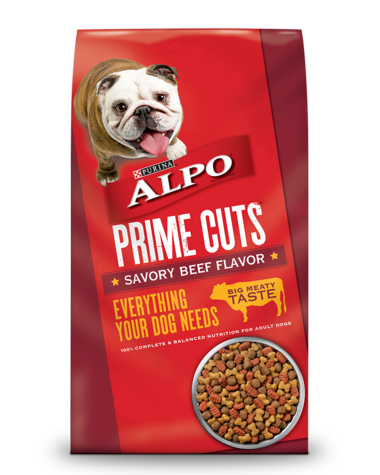 PURINA ALPO Prime Cuts Savory Beef Flavor Dry Dog Food 21.3kg