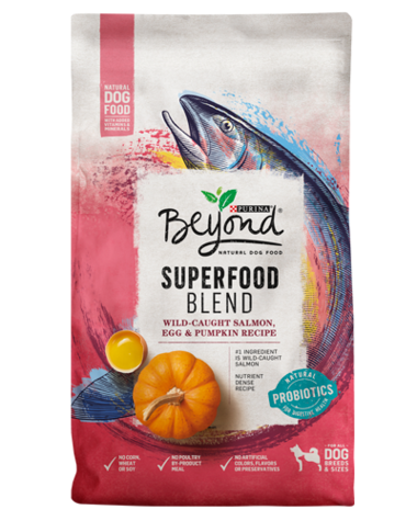 PURINA Beyond Superfood Blend Wild-Caught Salmon, Egg &amp; Pumpkin Recipe Dry Dog Food 6.6kg